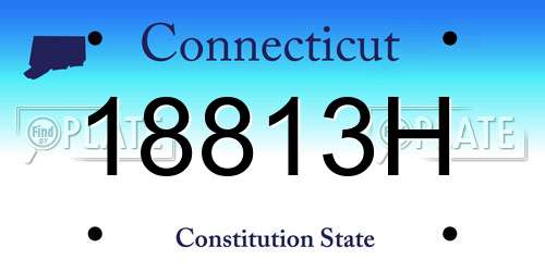 18813H Connecticut License Plate