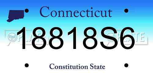 18818S6 Connecticut License Plate