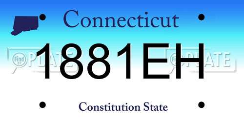 1881EH Connecticut License Plate