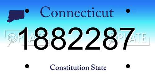 1882287 Connecticut License Plate