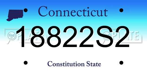 18822S2 Connecticut License Plate