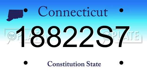 18822S7 Connecticut License Plate