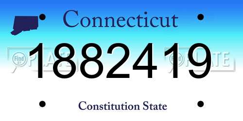1882419 Connecticut License Plate