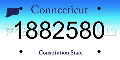 1882580 Connecticut License Plate