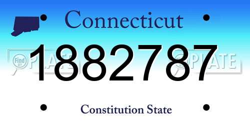 1882787 Connecticut License Plate