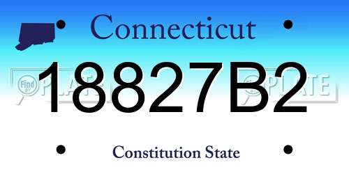 18827B2 Connecticut License Plate