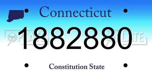 1882880 Connecticut License Plate