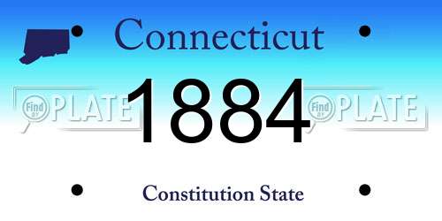 1884 Connecticut License Plate