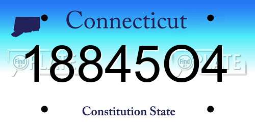 18845O4 Connecticut License Plate