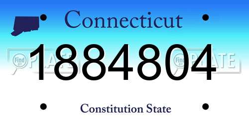 1884804 Connecticut License Plate