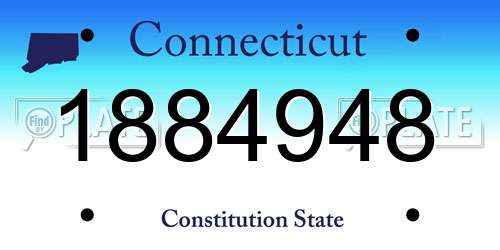 1884948 Connecticut License Plate