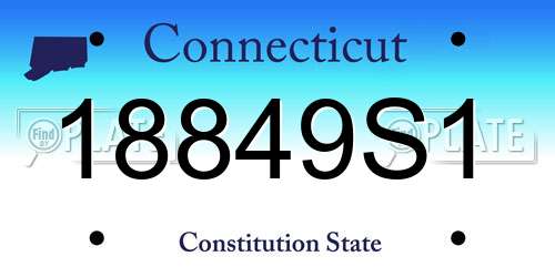 18849S1 Connecticut License Plate