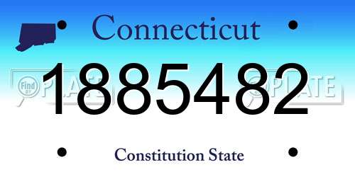 1885482 Connecticut License Plate