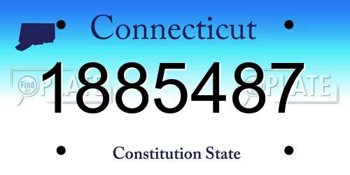 1885487 Connecticut License Plate