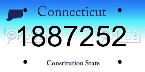 1887252 Connecticut License Plate