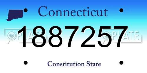 1887257 Connecticut License Plate