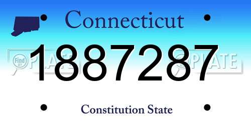 1887287 Connecticut License Plate
