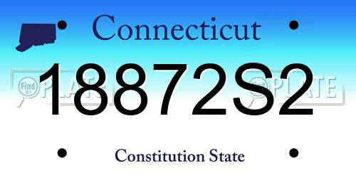 18872S2 Connecticut License Plate