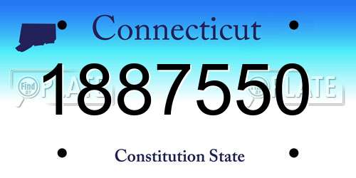 1887550 Connecticut License Plate