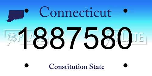 1887580 Connecticut License Plate