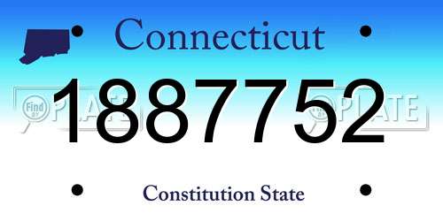 1887752 Connecticut License Plate