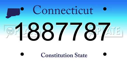1887787 Connecticut License Plate