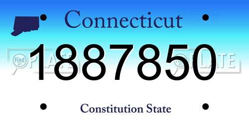 1887850 Connecticut License Plate