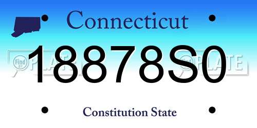18878S0 Connecticut License Plate