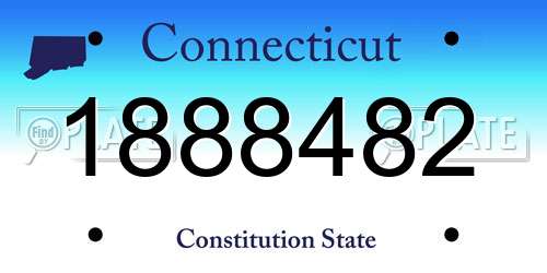1888482 Connecticut License Plate