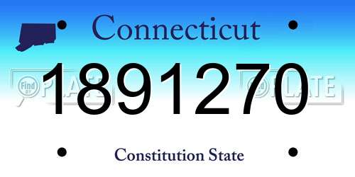1891270 Connecticut License Plate