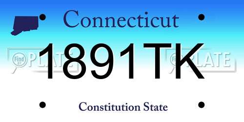 1891TK Connecticut License Plate