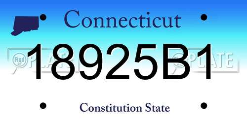 18925B1 Connecticut License Plate