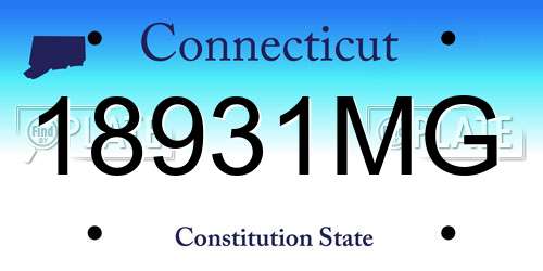 18931MG Connecticut License Plate