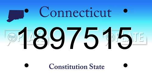 1897515 Connecticut License Plate
