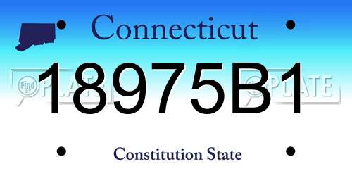 18975B1 Connecticut License Plate