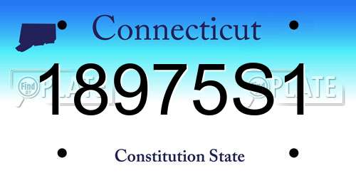 18975S1 Connecticut License Plate