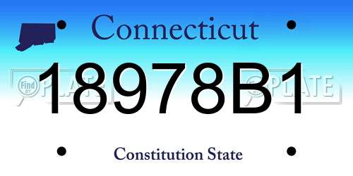18978B1 Connecticut License Plate