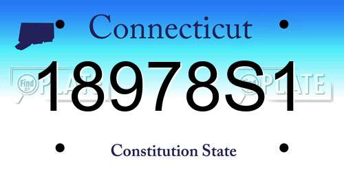 18978S1 Connecticut License Plate