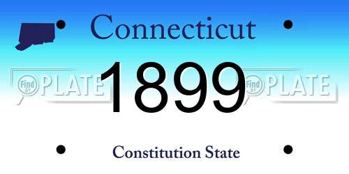 1899 Connecticut License Plate