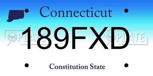 189FXD Connecticut License Plate