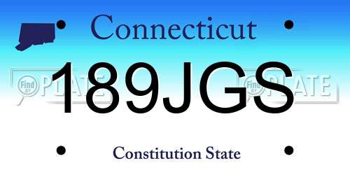 189JGS Connecticut License Plate