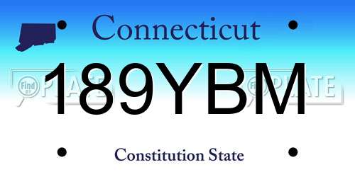 189YBM Connecticut License Plate