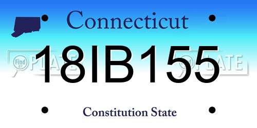 18IB155 Connecticut License Plate