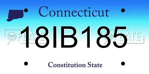 18IB185 Connecticut License Plate