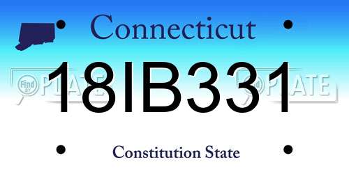 18IB331 Connecticut License Plate