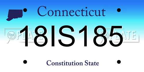 18IS185 Connecticut License Plate