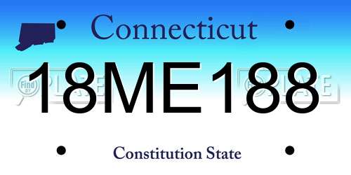 18ME188 Connecticut License Plate