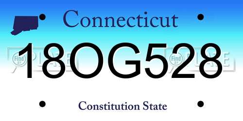 18OG528 Connecticut License Plate
