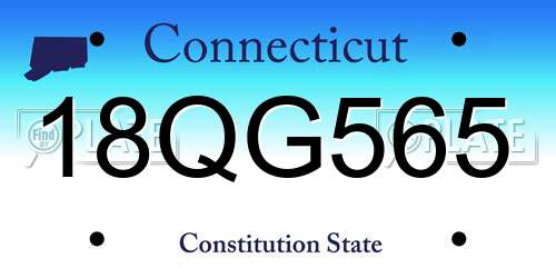 18QG565 Connecticut License Plate