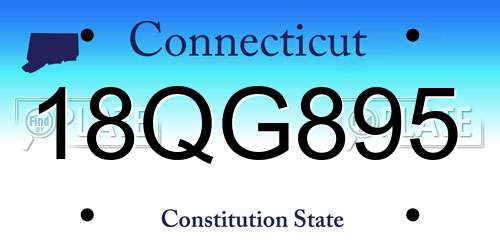 18QG895 Connecticut License Plate